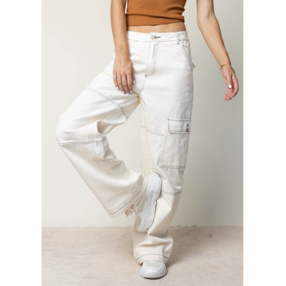 bohme Pants - bohme | Ramsey Wide Leg Pants (Ivory)